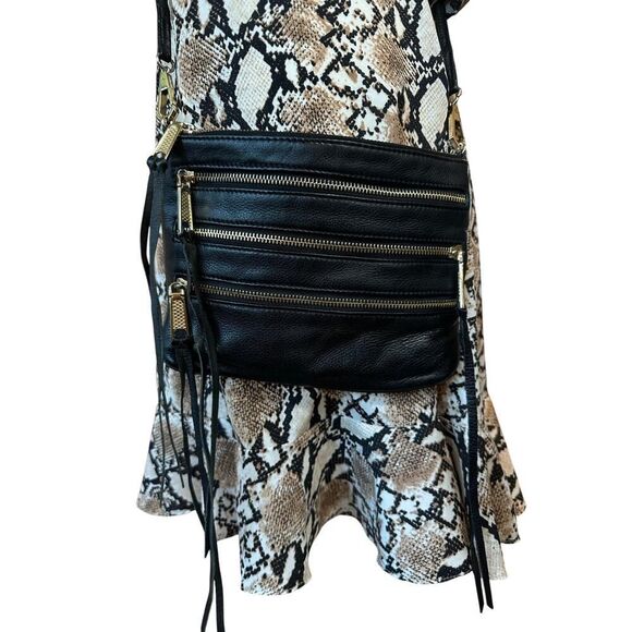 Rebecca Minkoff Whimsigoth Black Genuine Leather Crossbody Bag Purse - Picture 4 of 16